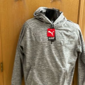 NWT Puma men’s crazy soft Heather grey pull over size large